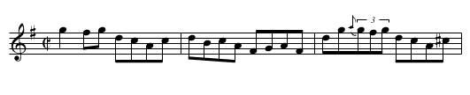Johnny's Gone to France [2] - staff notation