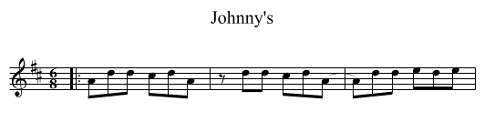 Johnny's - staff notation