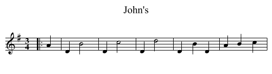 John's - staff notation