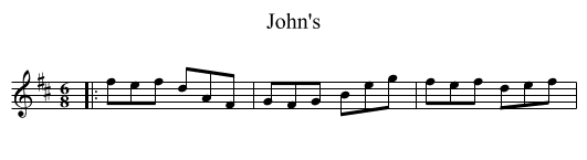 John's - staff notation