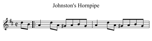 Johnston's Hornpipe - staff notation