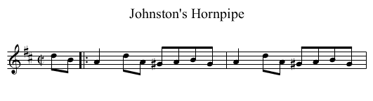 Johnston's Hornpipe - staff notation