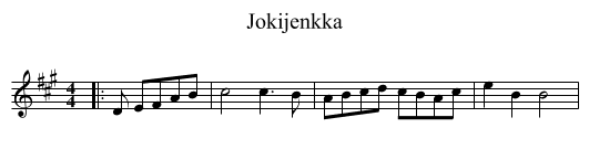 Jokijenkka - staff notation