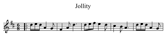 Jollity - staff notation