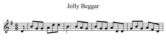Jolly Beggar - staff notation