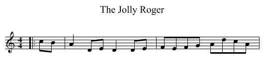 Jolly Roger, The  - staff notation