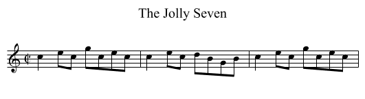 Jolly Seven, The - staff notation