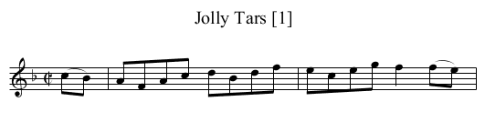 Jolly Tars [1] - staff notation