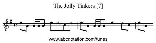 Jolly Tinkers [7], The - staff notation