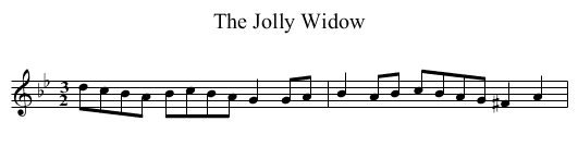 Jolly Widow, The - staff notation