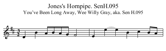 Jones's Hornpipe. SenH.095 - staff notation
