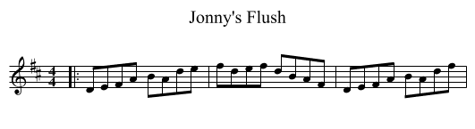 Jonny's Flush - staff notation