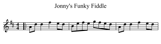 Jonny's Funky Fiddle - staff notation