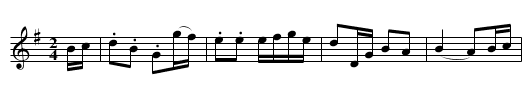 Jordan's Hornpipe - staff notation