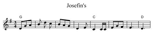 Josefin's - staff notation
