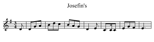 Josefin's - staff notation
