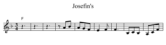 Josefin's - staff notation
