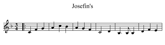 Josefin's - staff notation