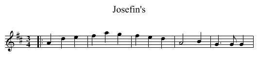 Josefin's - staff notation