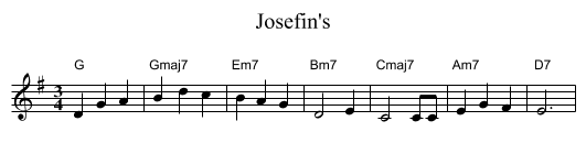 Josefin's - staff notation