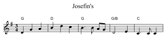 Josefin's - staff notation