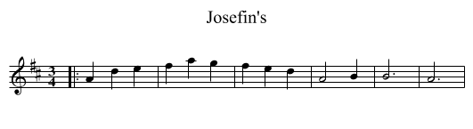 Josefin's - staff notation