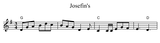 Josefin's - staff notation