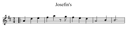 Josefin's - staff notation