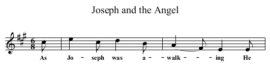 Joseph and the Angel - staff notation