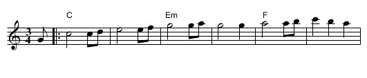 Joseph's Waltz - staff notation
