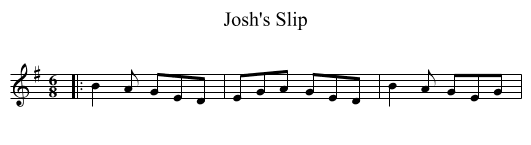 Josh's Slip - staff notation