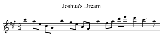 Joshua's Dream - staff notation