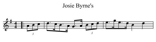 Josie Byrne's - staff notation