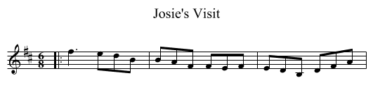 Josie's Visit - staff notation
