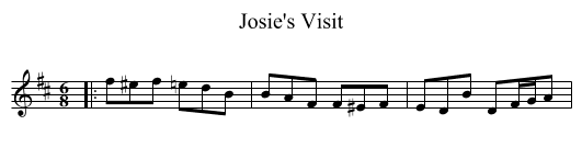 Josie's Visit - staff notation