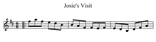 Josie's Visit - staff notation