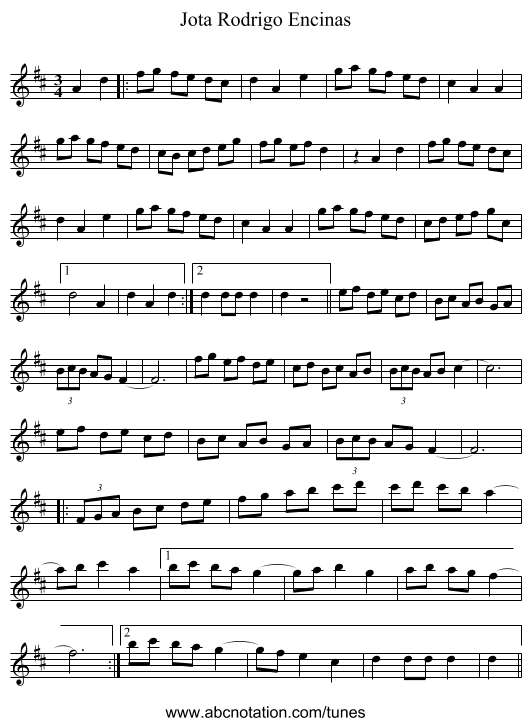 Jota Rodrigo Encinas - staff notation