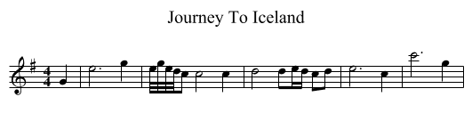 Journey To Iceland - staff notation