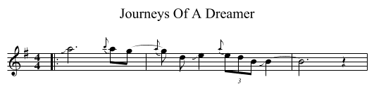 Journeys Of A Dreamer - staff notation