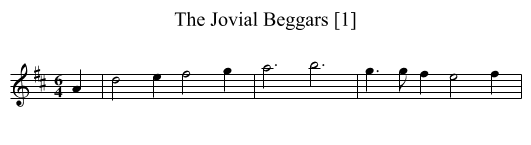 Jovial Beggars [1], The - staff notation