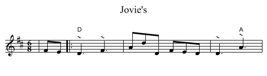 Jovie's - staff notation