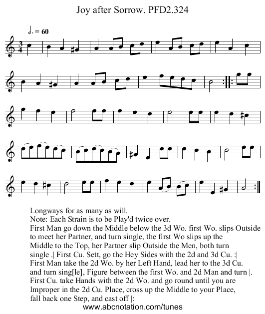 Joy after Sorrow. PFD2.324 - staff notation