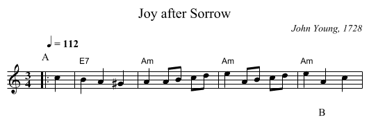 Joy after Sorrow - staff notation