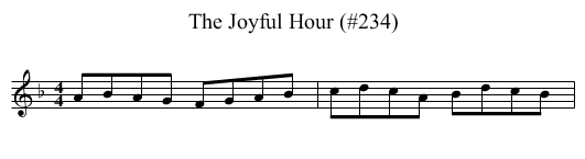 Joyful Hour (#234), The - staff notation