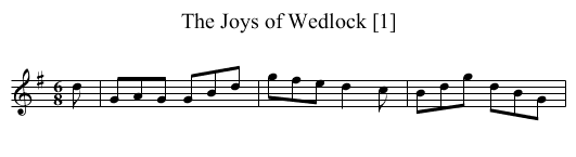 Joys of Wedlock [1], The - staff notation