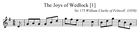 Joys of Wedlock [1], The - staff notation