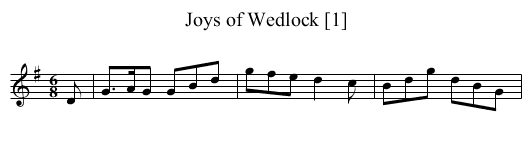 Joys of Wedlock [1] - staff notation