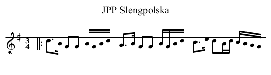 JPP Slengpolska - staff notation