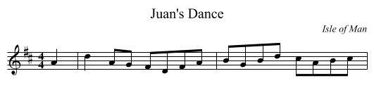 Juan's Dance - staff notation