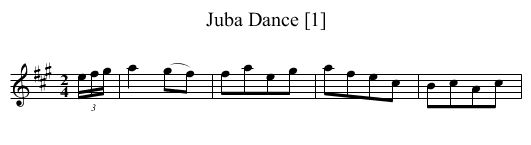 Juba Dance [1] - staff notation